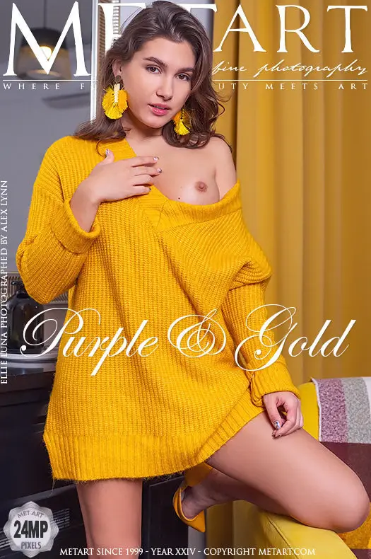 Purple and Gold photo set, featuring Ellie Luna.