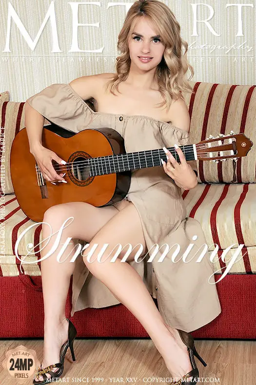 Strumming photo set, featuring Lana Foxy.